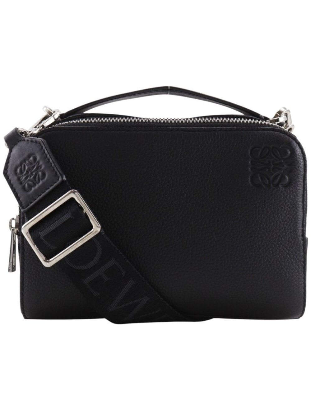 Loewe Crossbody Camera Bag Mini 2-Way Leather Black